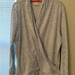 Soma Light Gray Shawl Collar Shirt